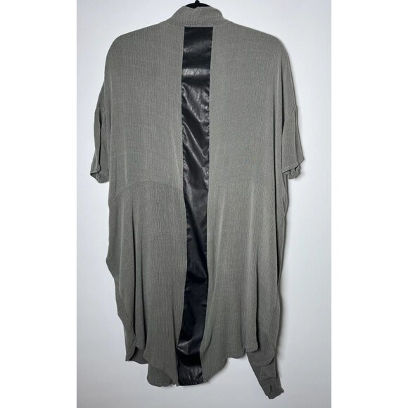 Nor Denmark Tunic Cardigan Womens Size 3 Large Sage Green Gauzy Artsy Lagenlook - Picture 3 of 12